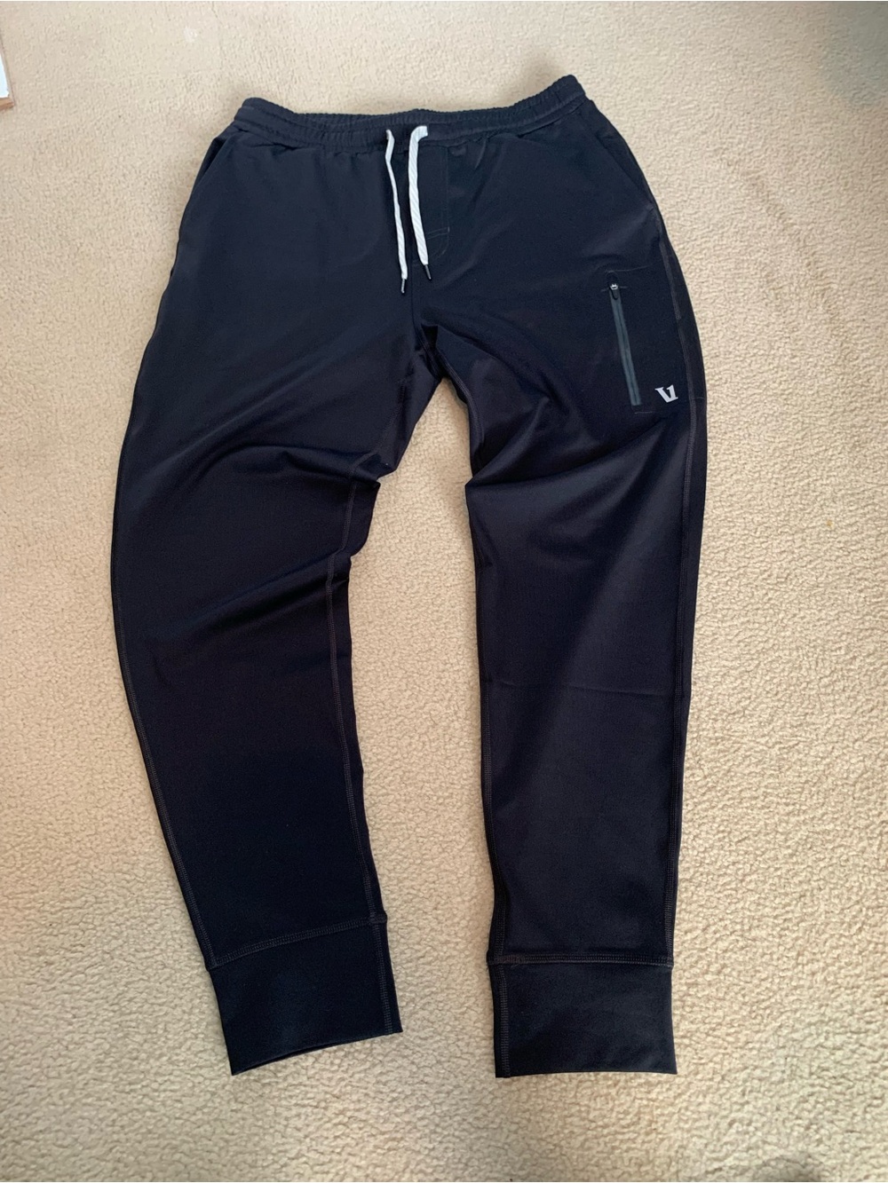 Vuori Men's Black Active Jogger Pants - Drawstring Waist